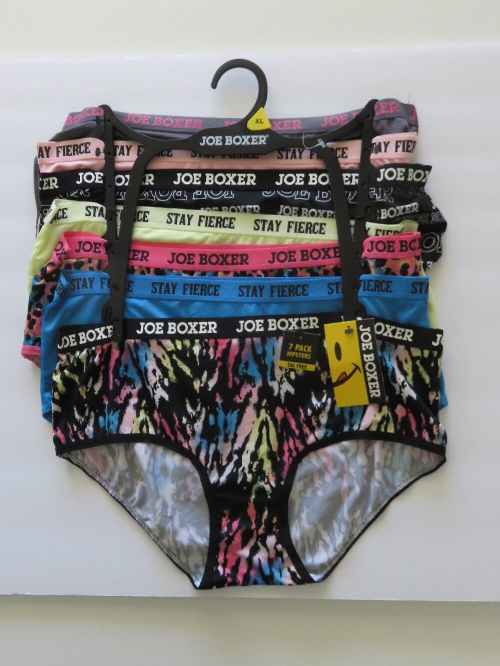 (#131) Joe Boxer 7- Pack Tag Free Hipsters Panties